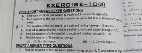 10 Easy Exerci Very Short Answer Type Questions in Mathematics
