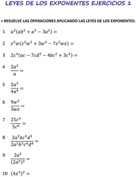 Aplicaciones de las leyes de exponentes