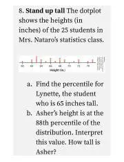 Applying Percentiles to Student Heights