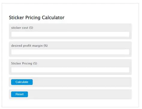 Calculating the Sticker Price
