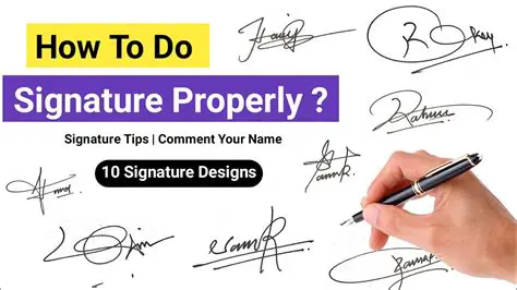 Correct Placement of Signature