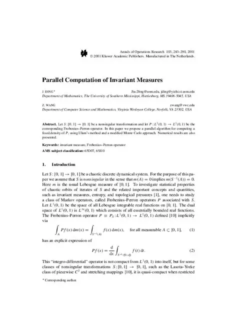 Definition of Invariant Measures