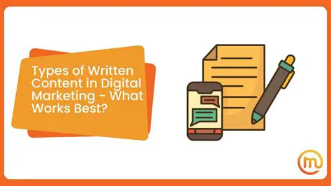 Different types of written content