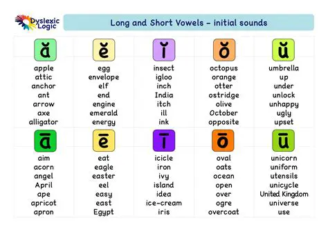English Vowel Sounds in Order