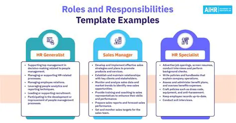 Establish responsibilities