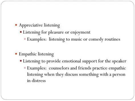 Examples of Listening for Pleasure