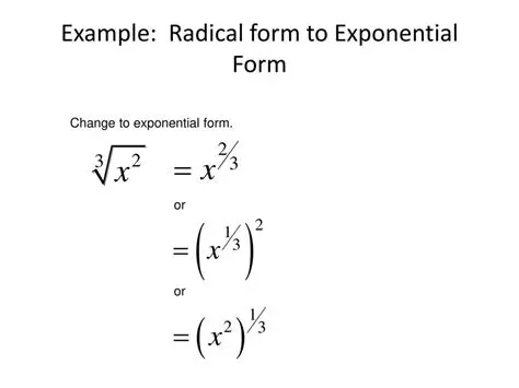 Expressing Radicals in Exponential Form