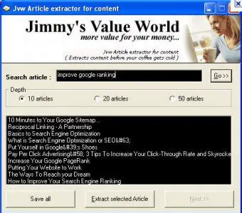 Features of Jvw Article Extractor