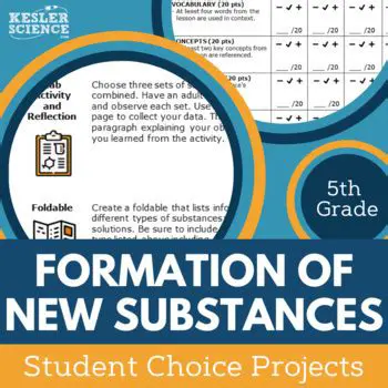 Formation of new substances