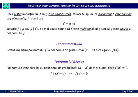 Fractiile si impartirea polinoamelor