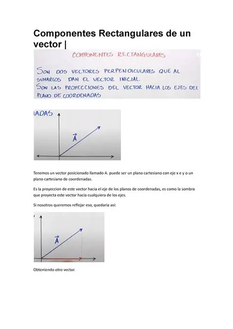 Hallar las Componentes Rectangulares de un Vector