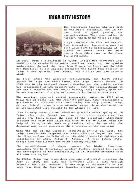 History of Pangungunsap 4 Iriga