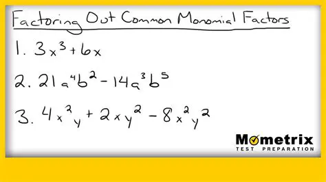 How to Factor Out Common Factors
