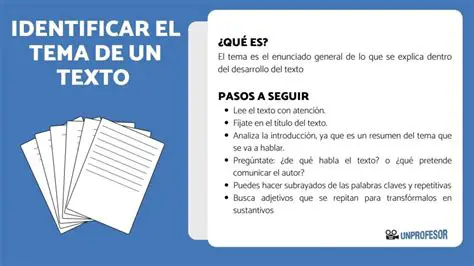 Identificar el tema o concepto