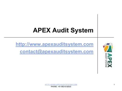 Introduction to APEX Audit System Web