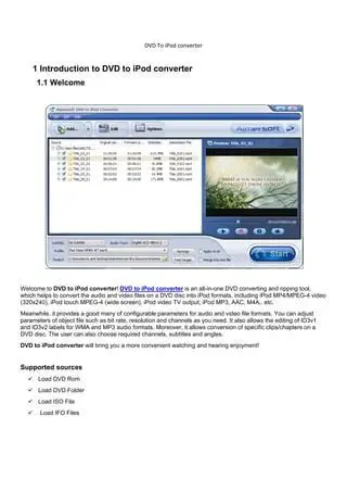 Key Features of Accelerate DVD to iPod Converter