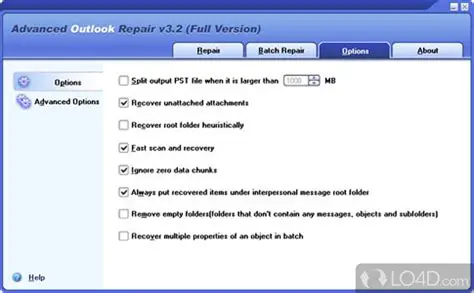 Key Features of Advanced Outlook Repair