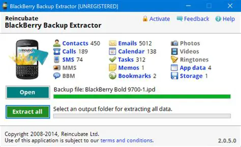Key Features of BlackBerry Backup Extractor