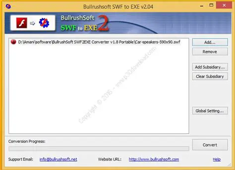 Key Features of Bullrushsoft SWF to EXE Converter