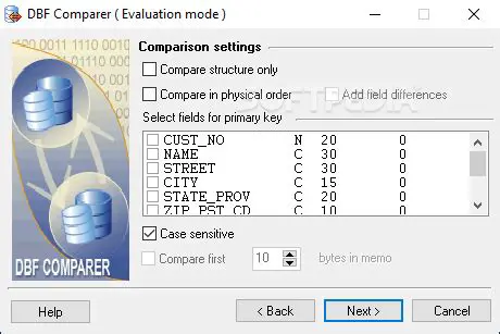 Key Features of DBF Comparer