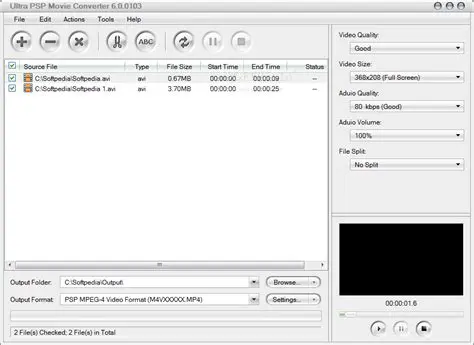 Key Features of the Ultra PSP Movie Converter