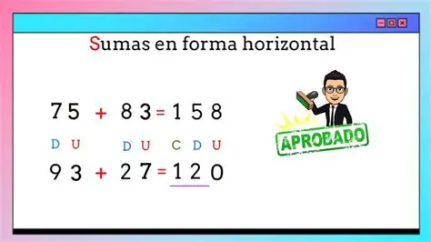 La suma en forma horizontal