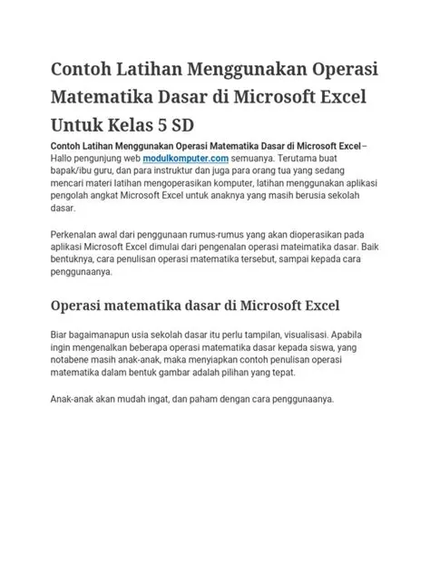 Menggunakan operasi matematika