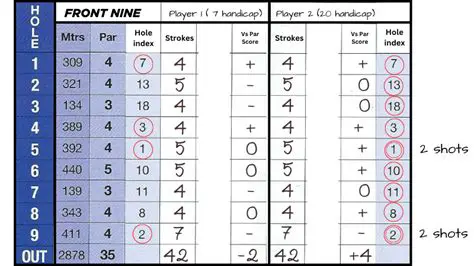 Record Time Pars for each hole
