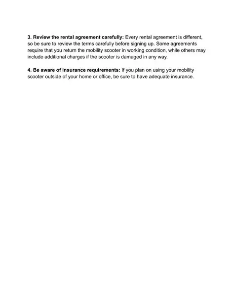 Review the rental agreement carefully