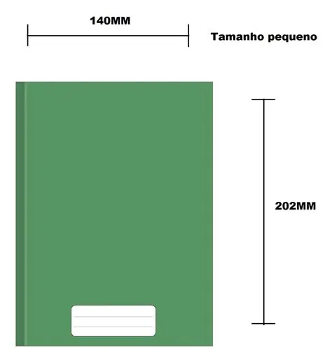 Tamanho do Caderno e Papel Contact