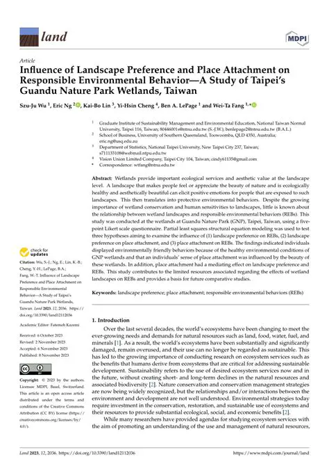 The Influence of Landscape on Behavior