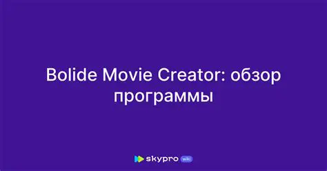 Understanding Bolide Movie Creator