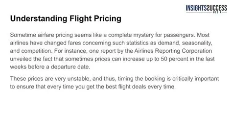 Understanding Flight Pricing