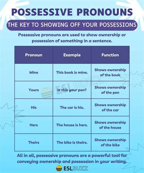 Understanding Possessive Pronouns