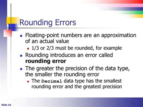 Understanding Rounding Errors