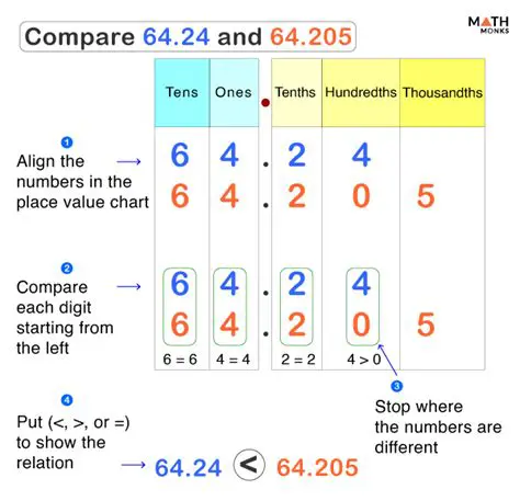Use a decimal comparison chart