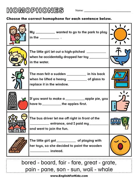 Using Homophones in Writing